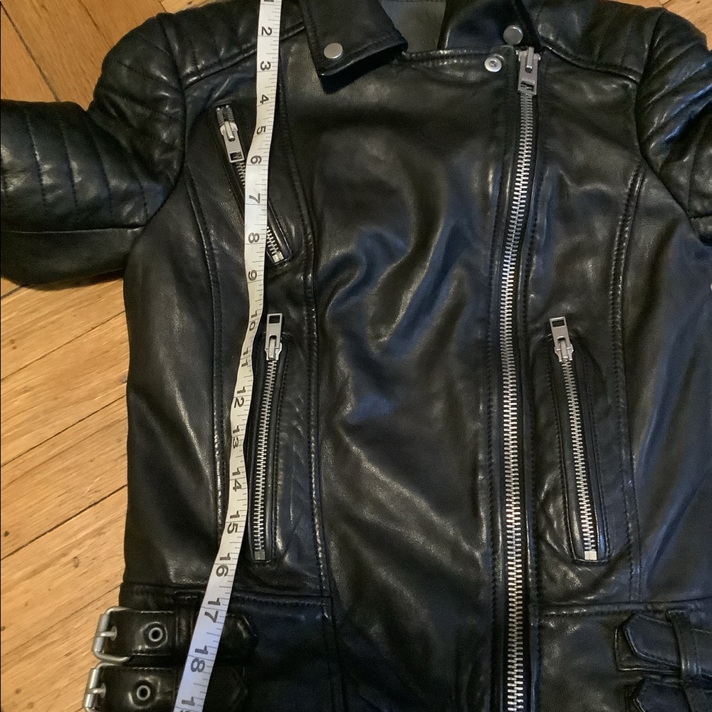 All Saints Black Leather Jacket - Picture 8 of 11